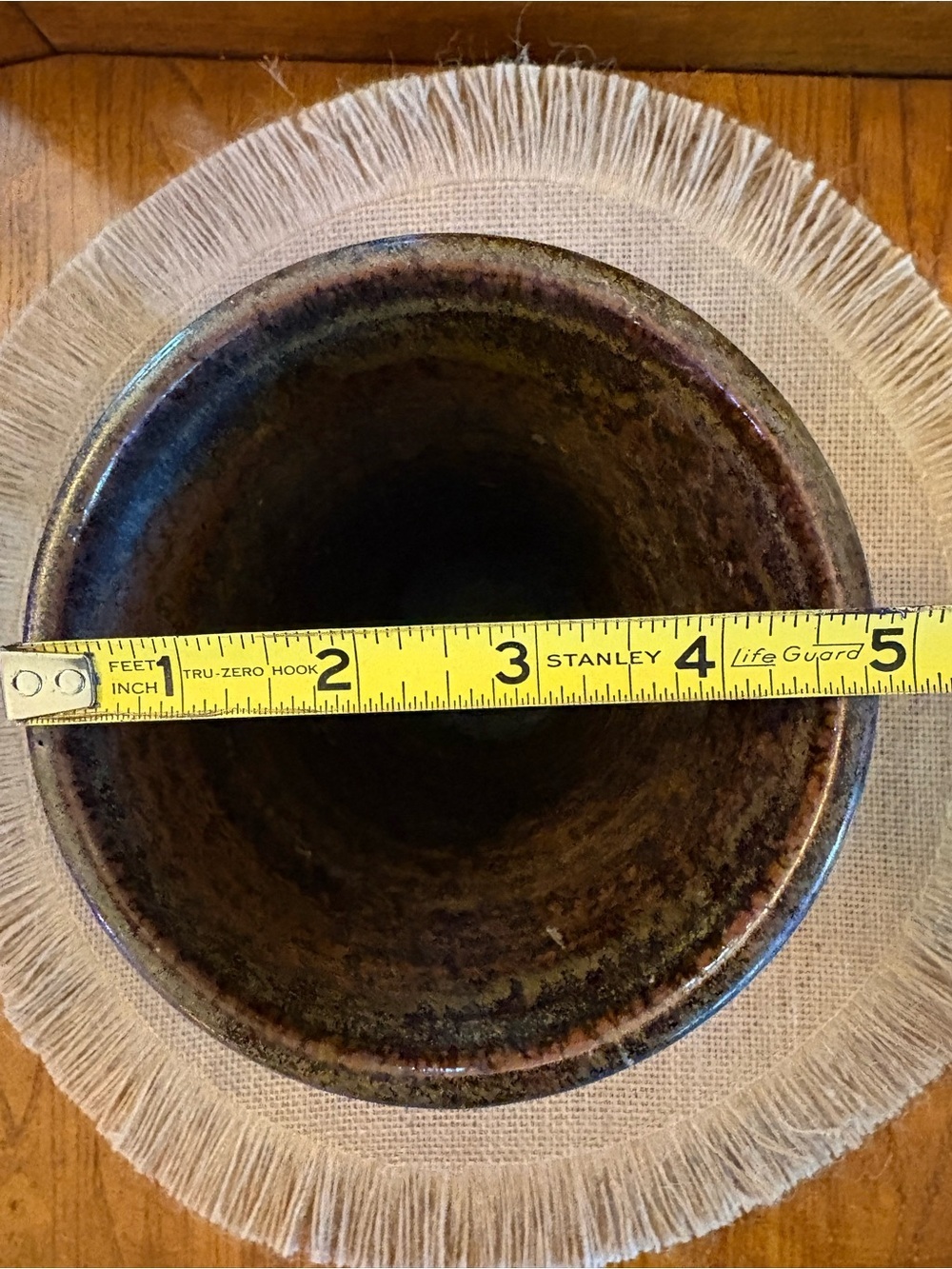 Vintage Tom Homann Signed Studio Art Pottery Vase Abstract Slip Trailing Design - Picture 13 of 14